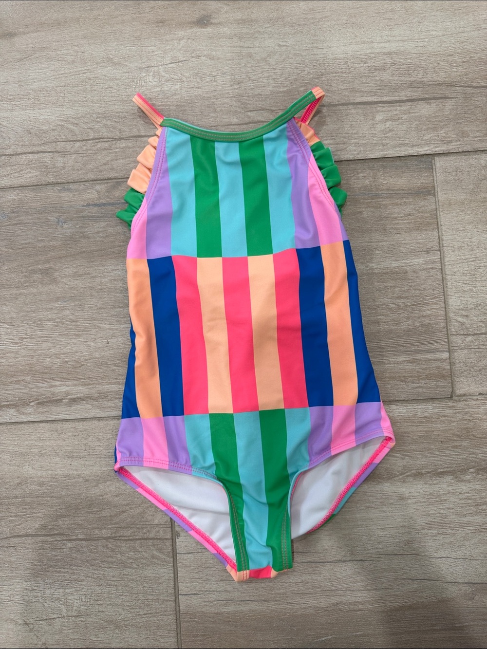 Cotton On Kids Bright Multicolor Stripe One-Piece Swimsuit
